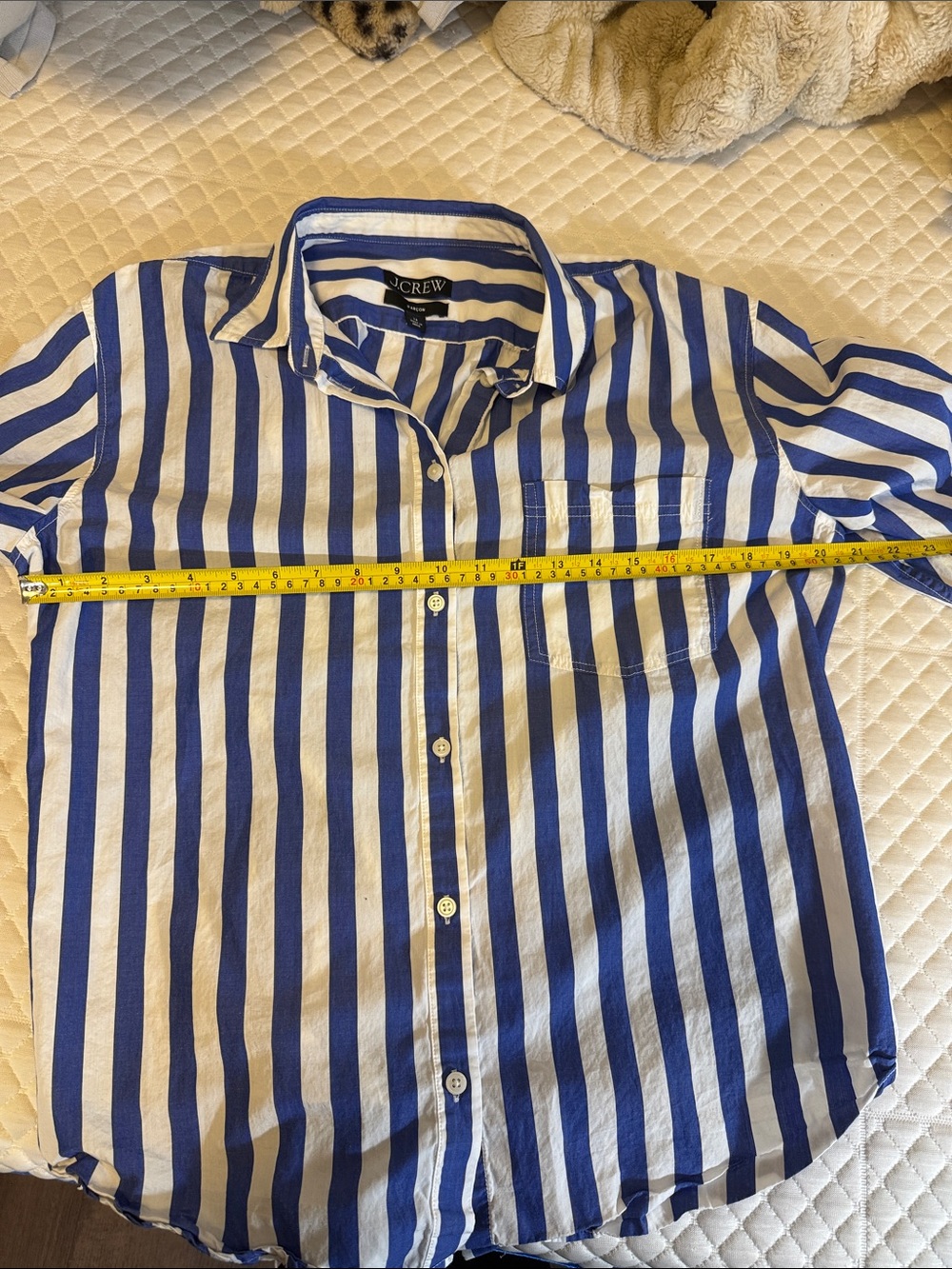 J.Crew Garcon classic Blue and White Vertical Stripe Button-Down Shirt - Picture 7 of 8